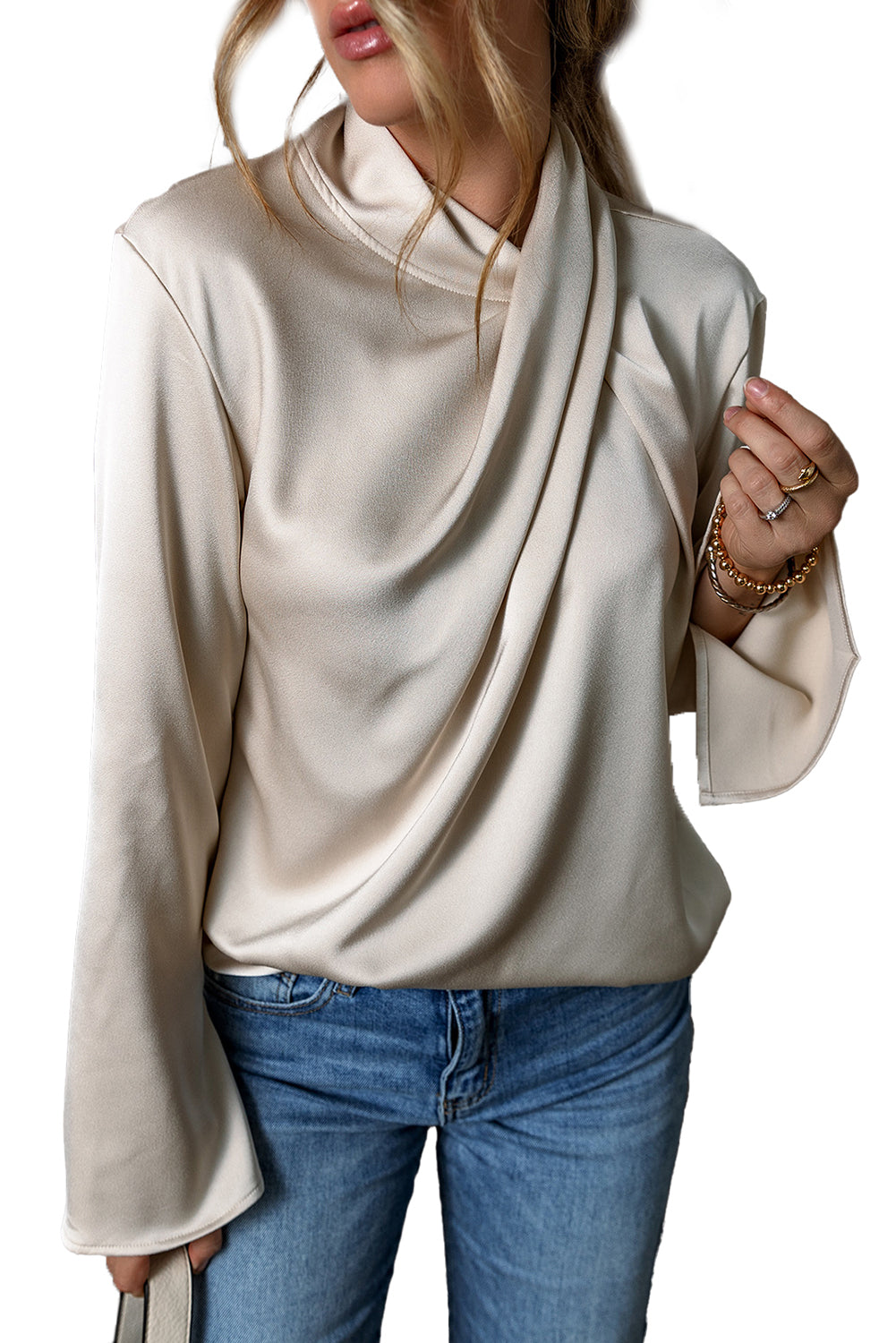 Zulfah Satin Cross Blouse
