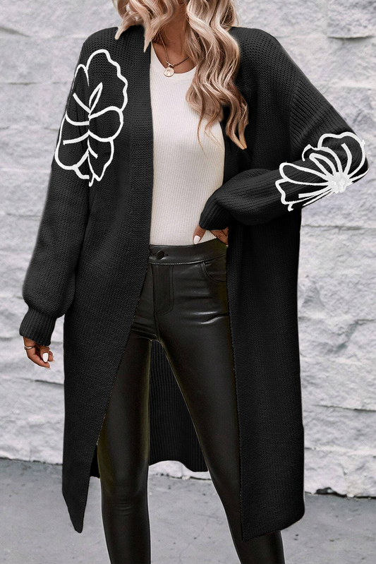 Sabira Flower Embroidered Cardigan