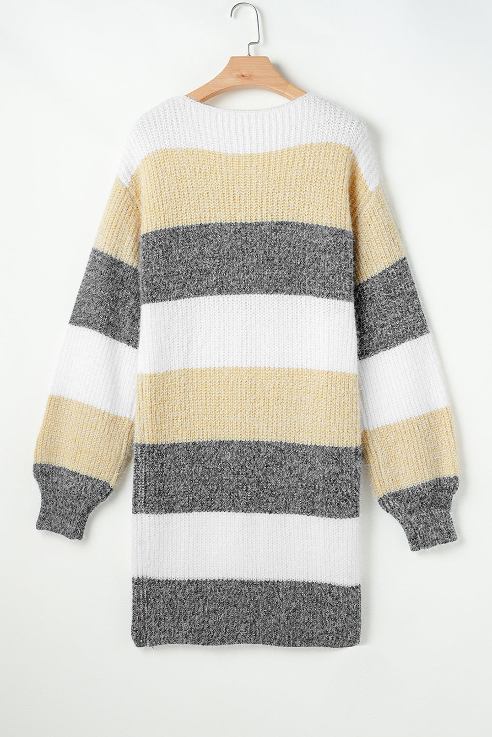 Zurina Colorblock Bubble Sleeve Sweater Dress