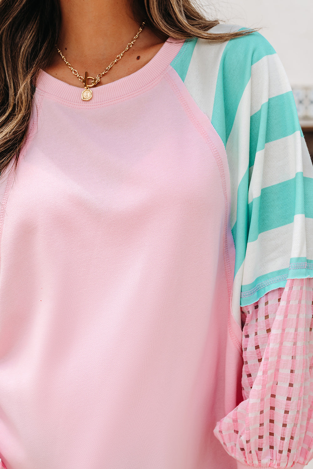 Nadia Colorblock Pullover with Slits
