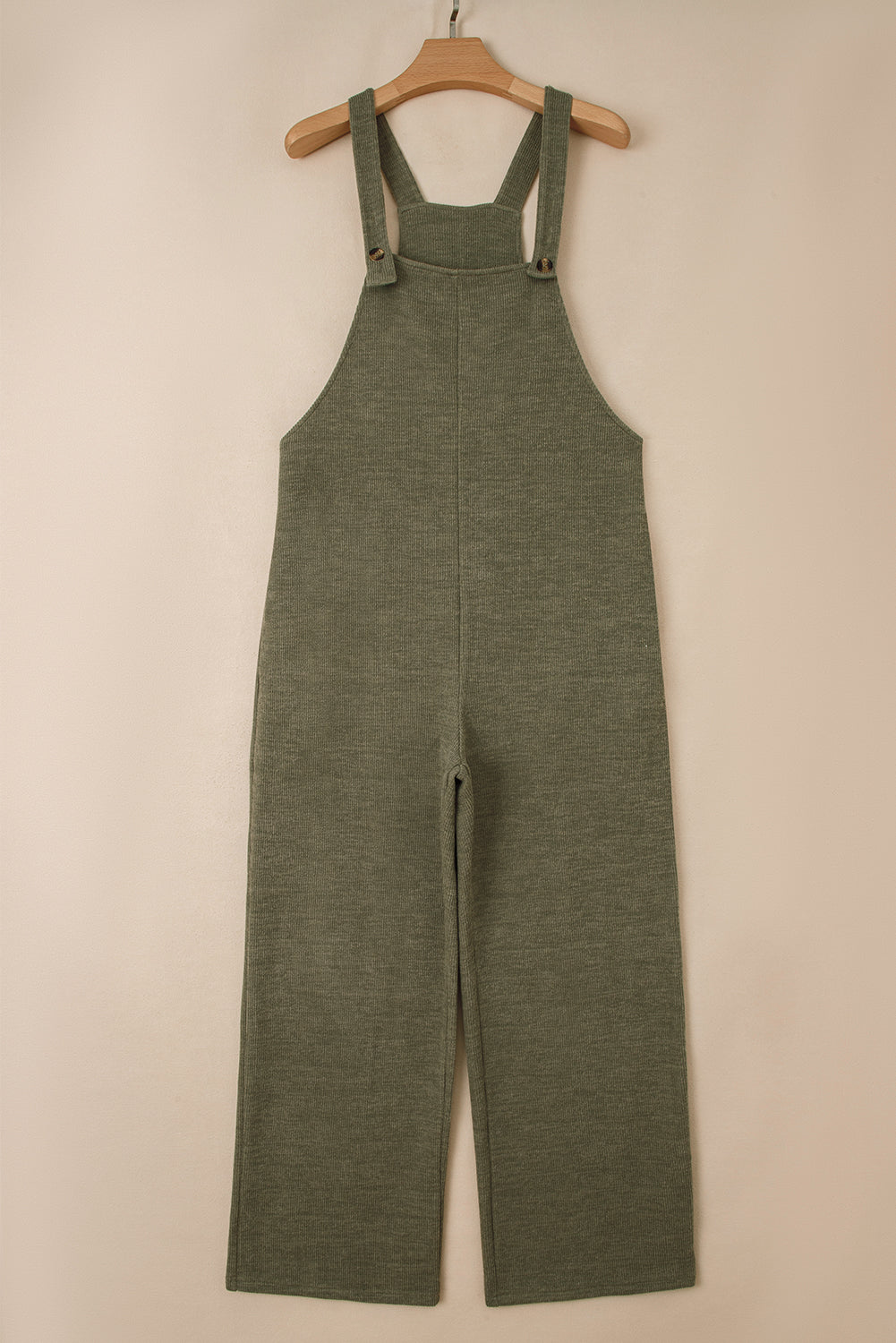 Maymoena Green Knit Overall Jumpsuit