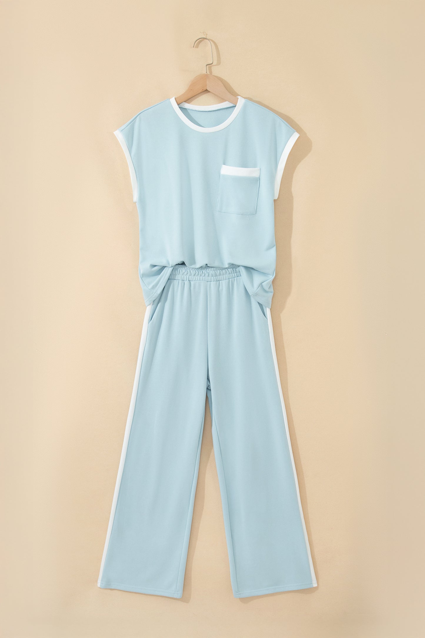 Zaynah Pocketed Boxy Tank Top Wide Leg Pant Set