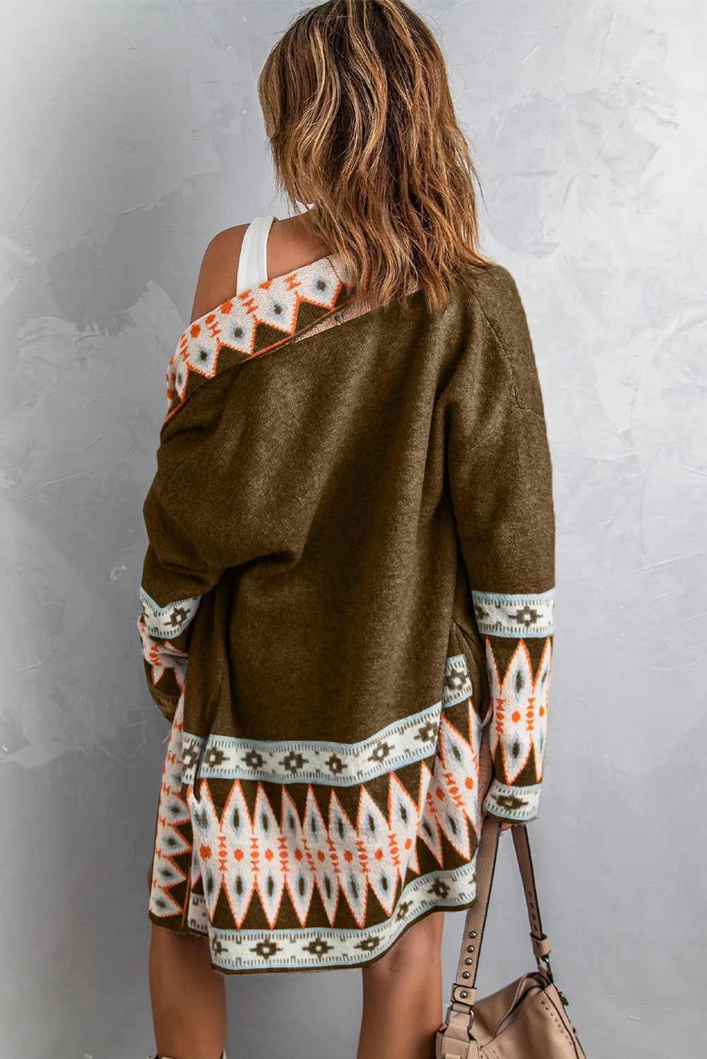 Karima Aztec Print Knitted Cardigan