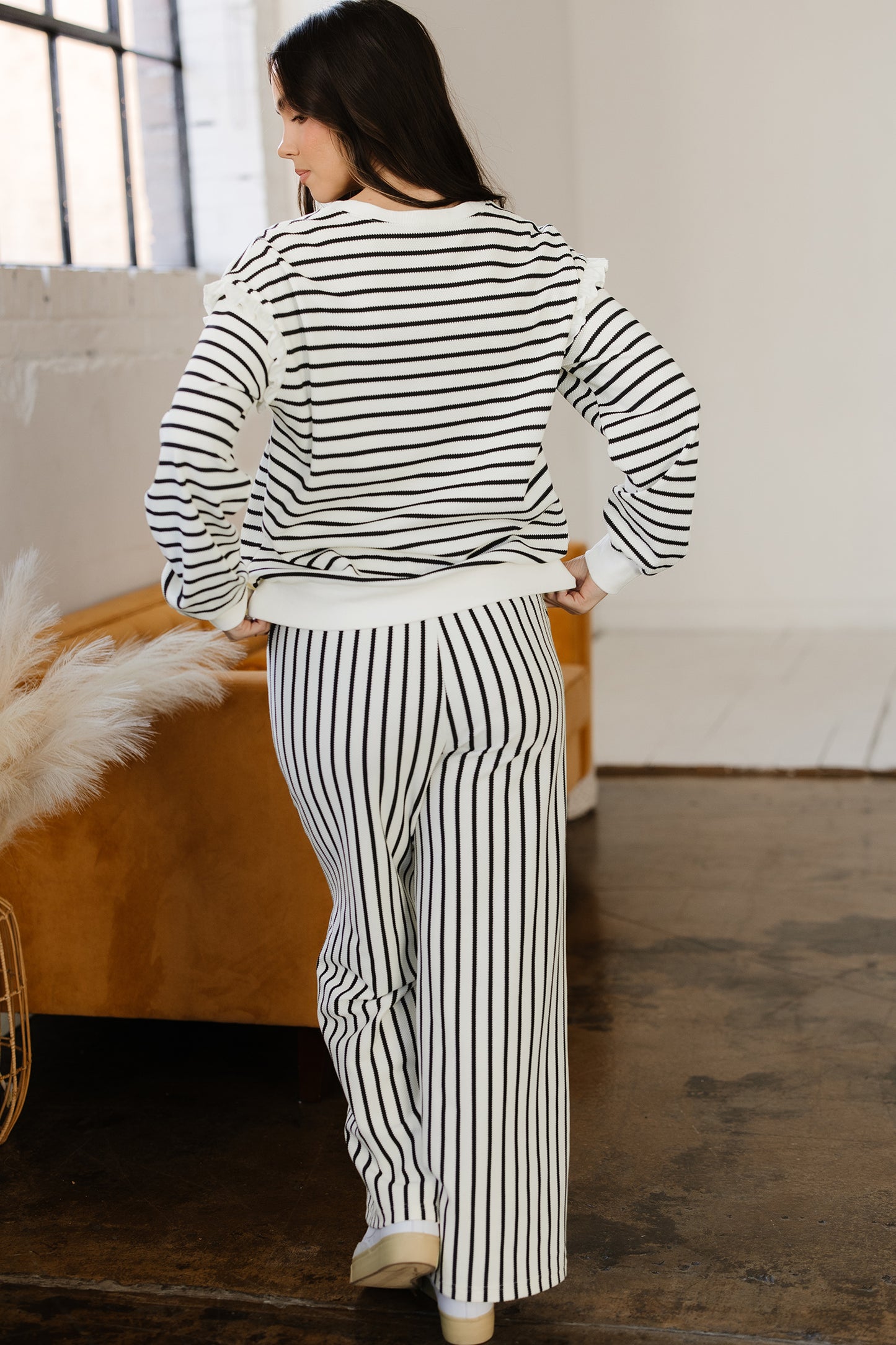 Wasima Ruffle Trim Drawstring Set