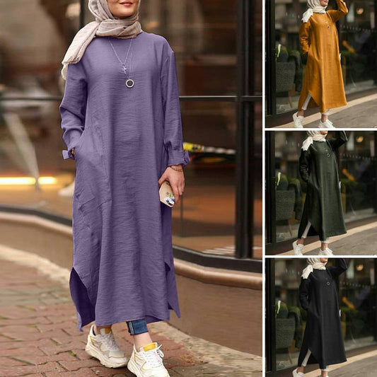 Aaliya Chic Long Shirt Dress