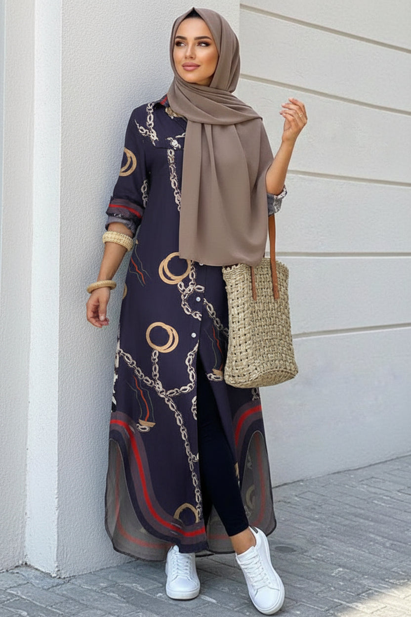 Aaliyah V-Neck Button Maxi Dress