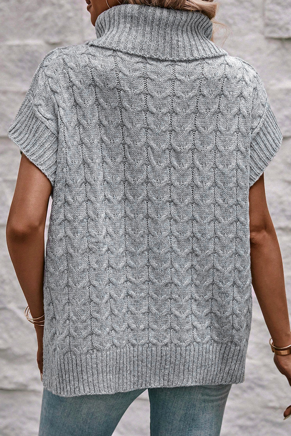 Zainab Cable Knit Batwing Sweater