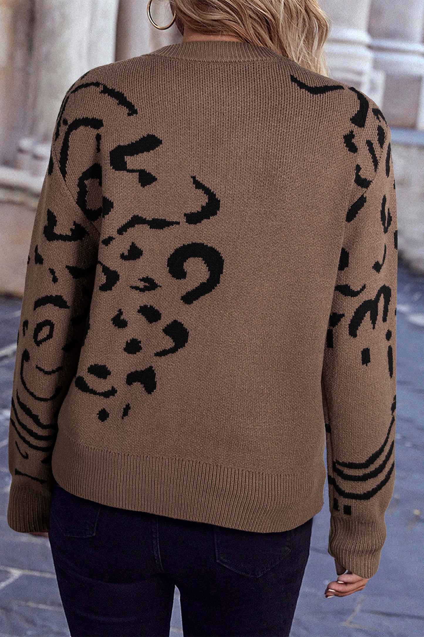 Zulfah Leopard Print Sweater