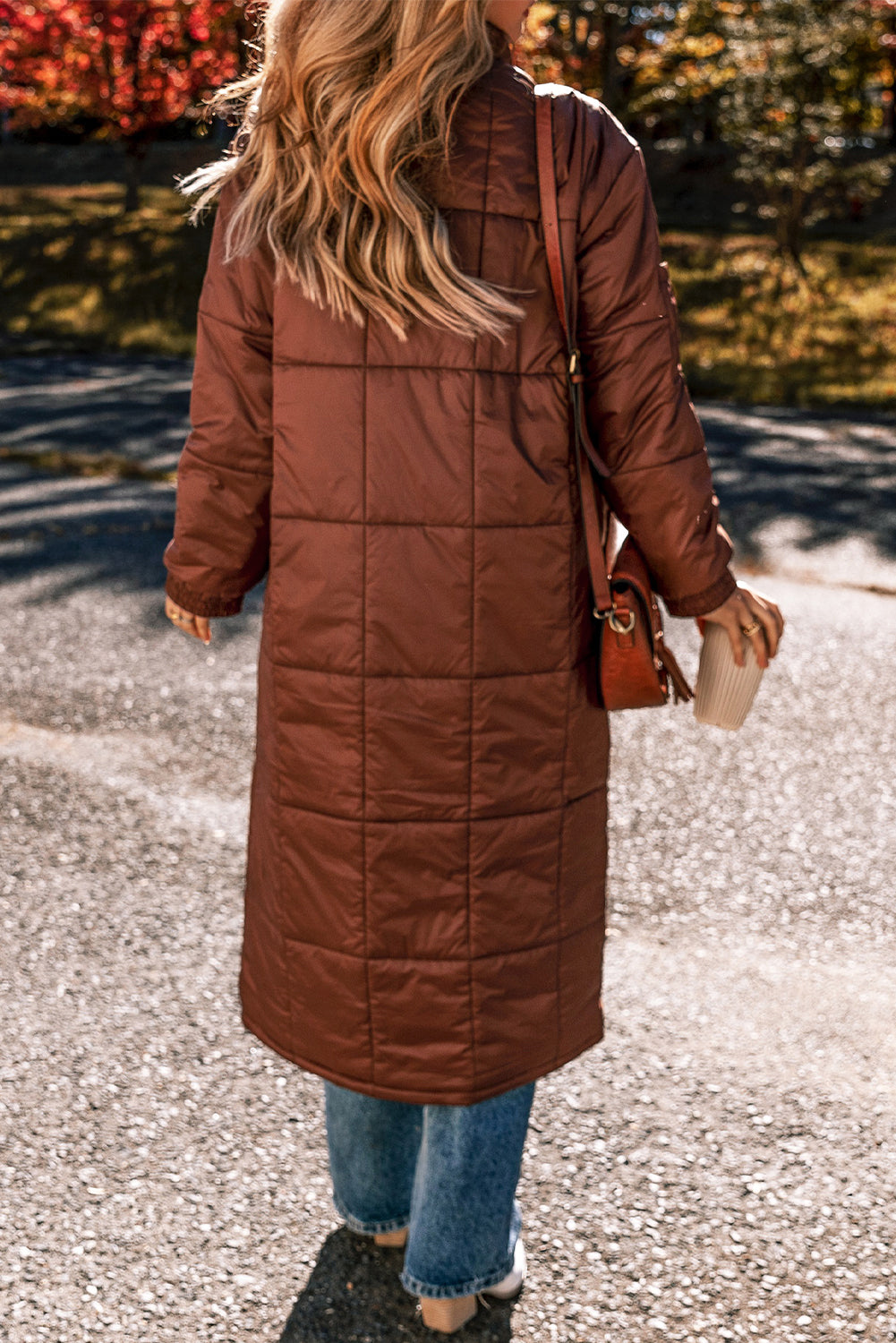 Samira Puffer Stand Mid-length Coat