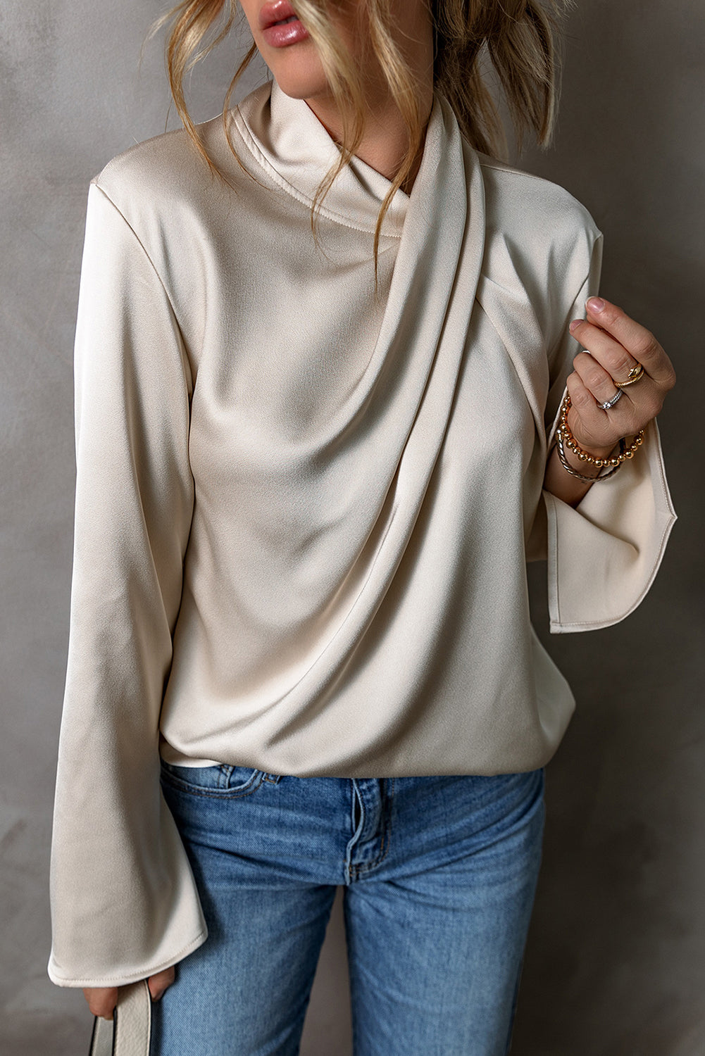 Zulfah Satin Cross Blouse