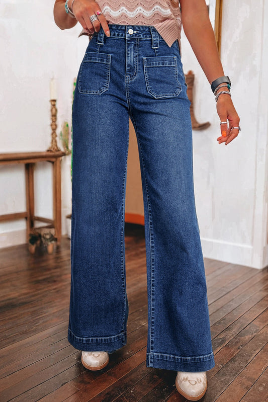 Haya Ilham Sail Blue Pocket Jeans