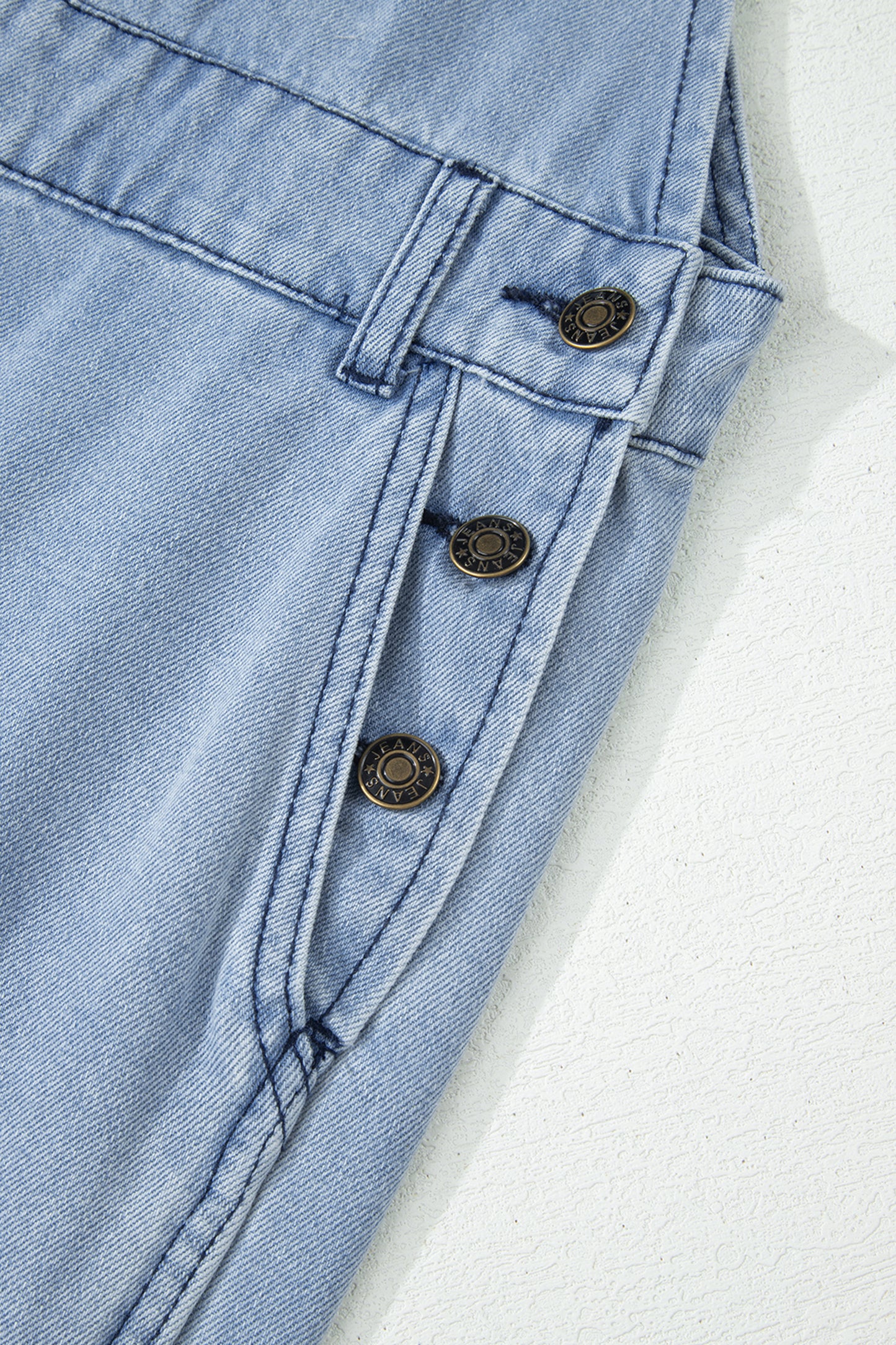 Zaynah Mist Blue Denim Overall Jumpsuit
