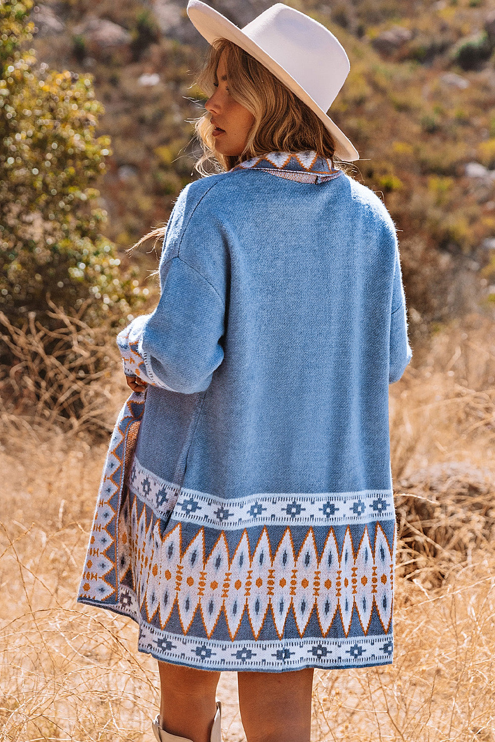 Karima Aztec Print Knitted Cardigan