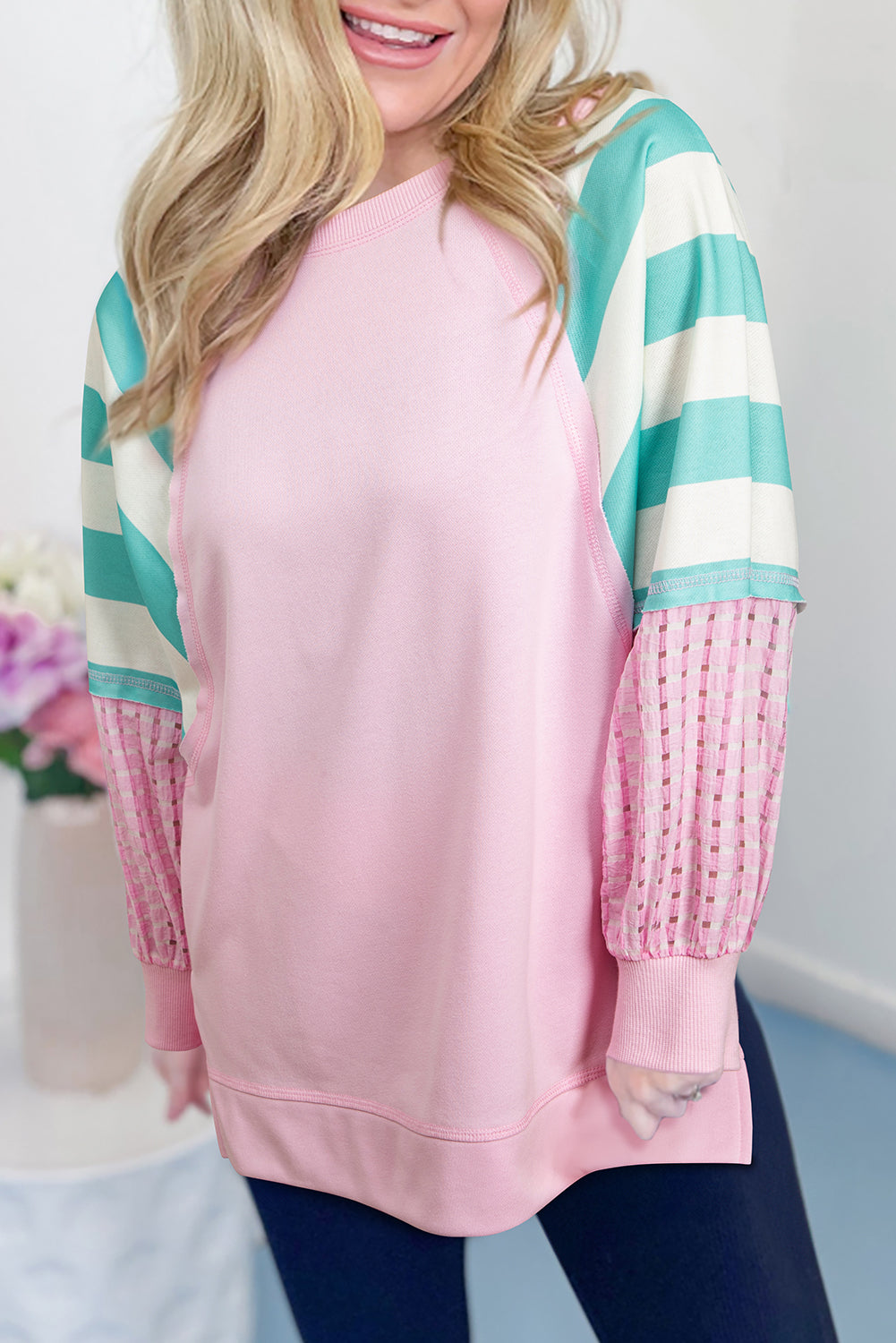 Nadia Colorblock Pullover with Slits