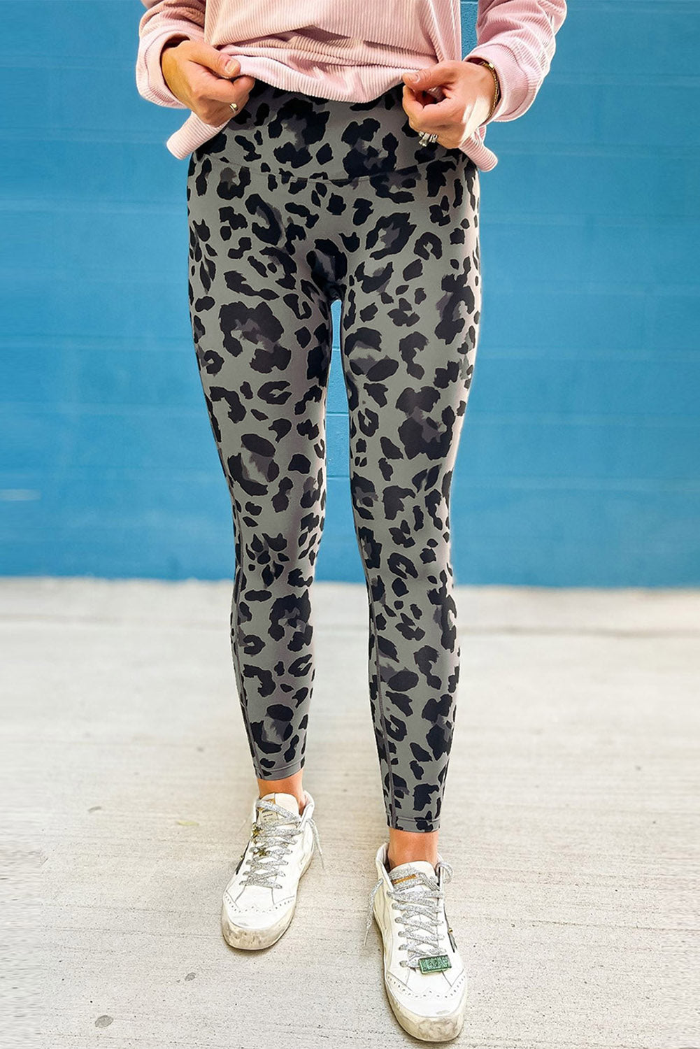 Zulaikha Leopard Print Active Leggings