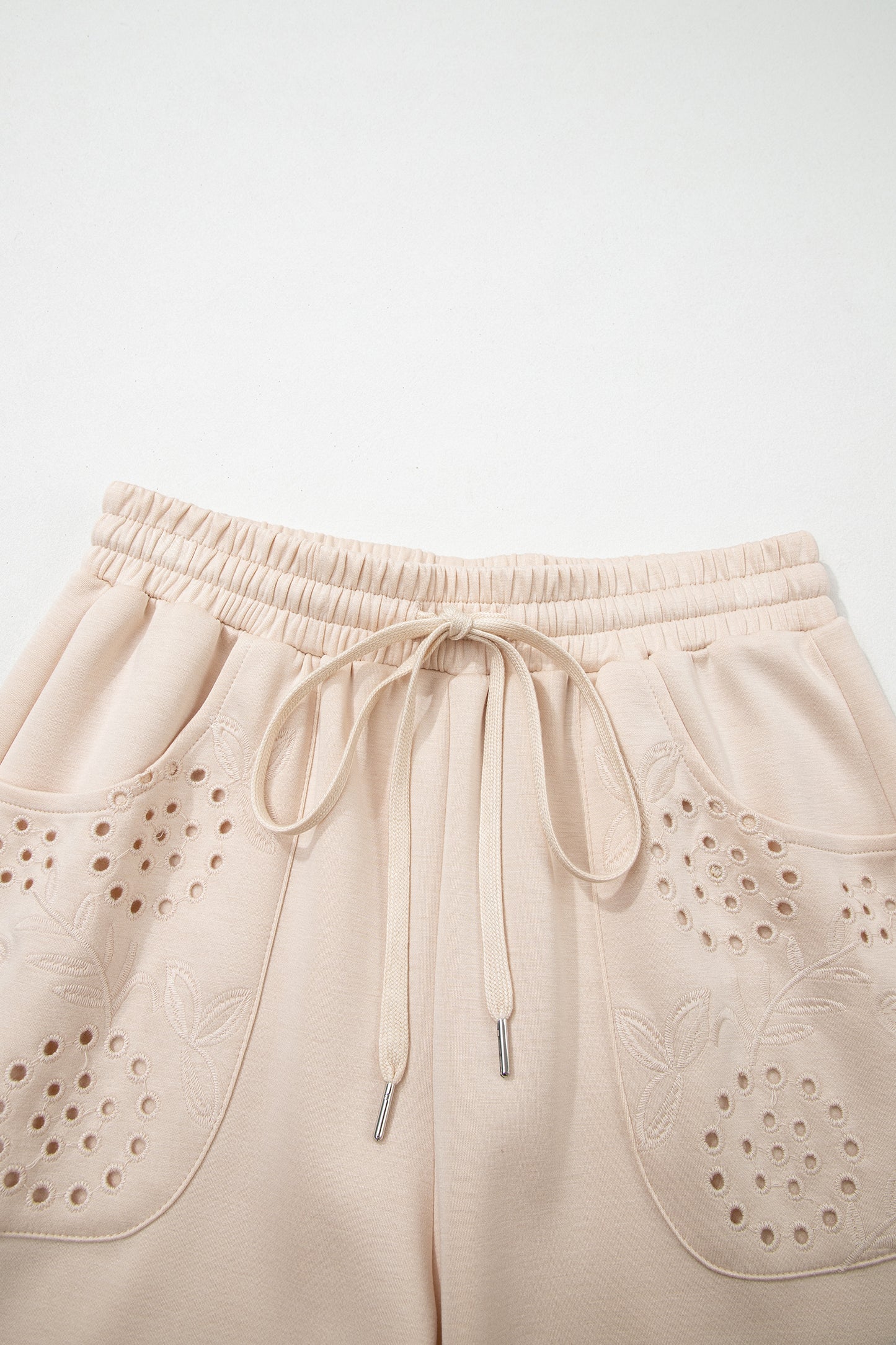 Gadijah Embroidered Patched Pockets Drawstring Pants
