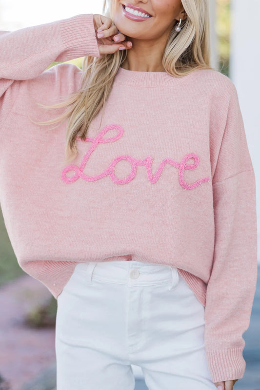 Zainab Love Script Graphic Baggy Sweater