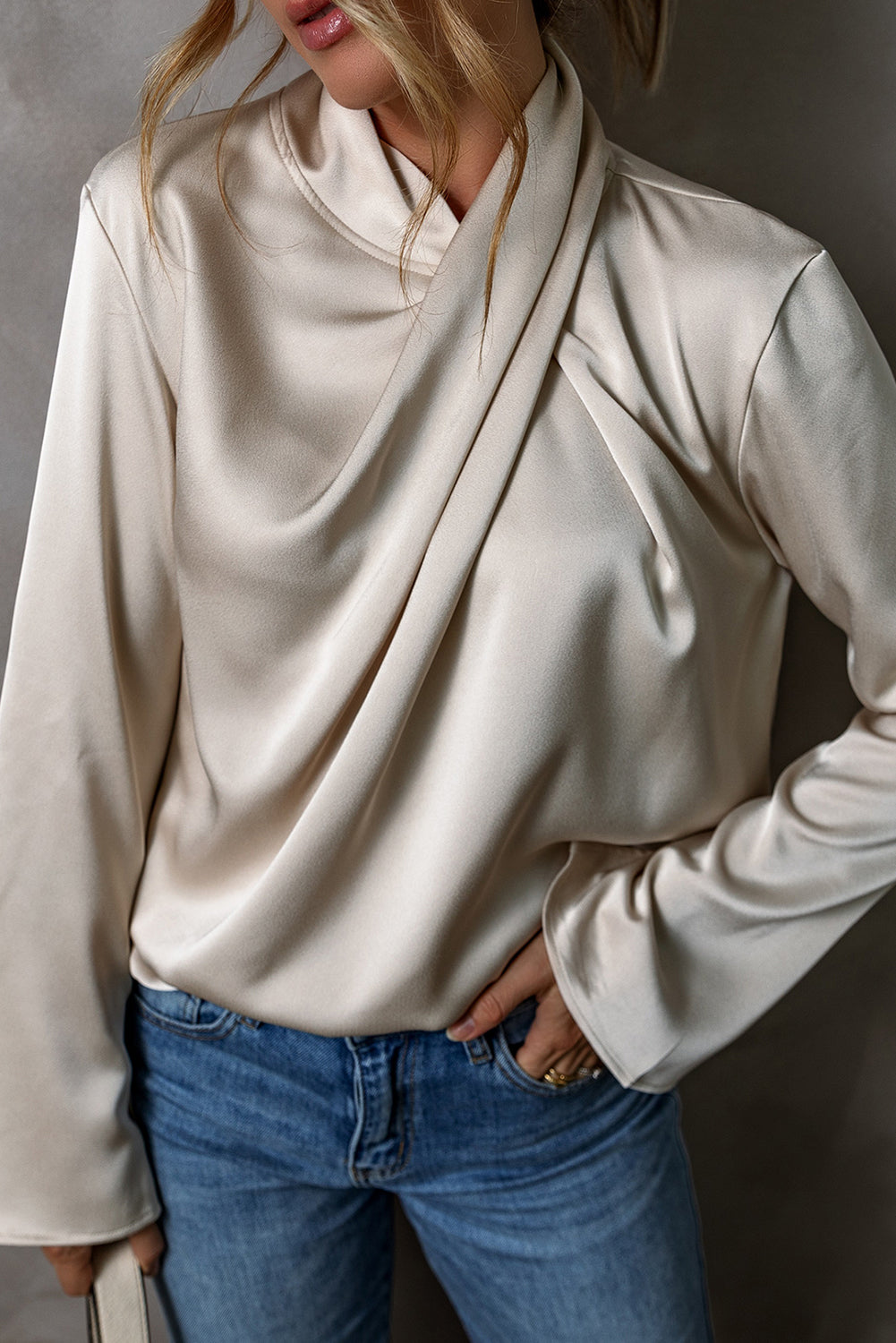 Zulfah Satin Cross Blouse