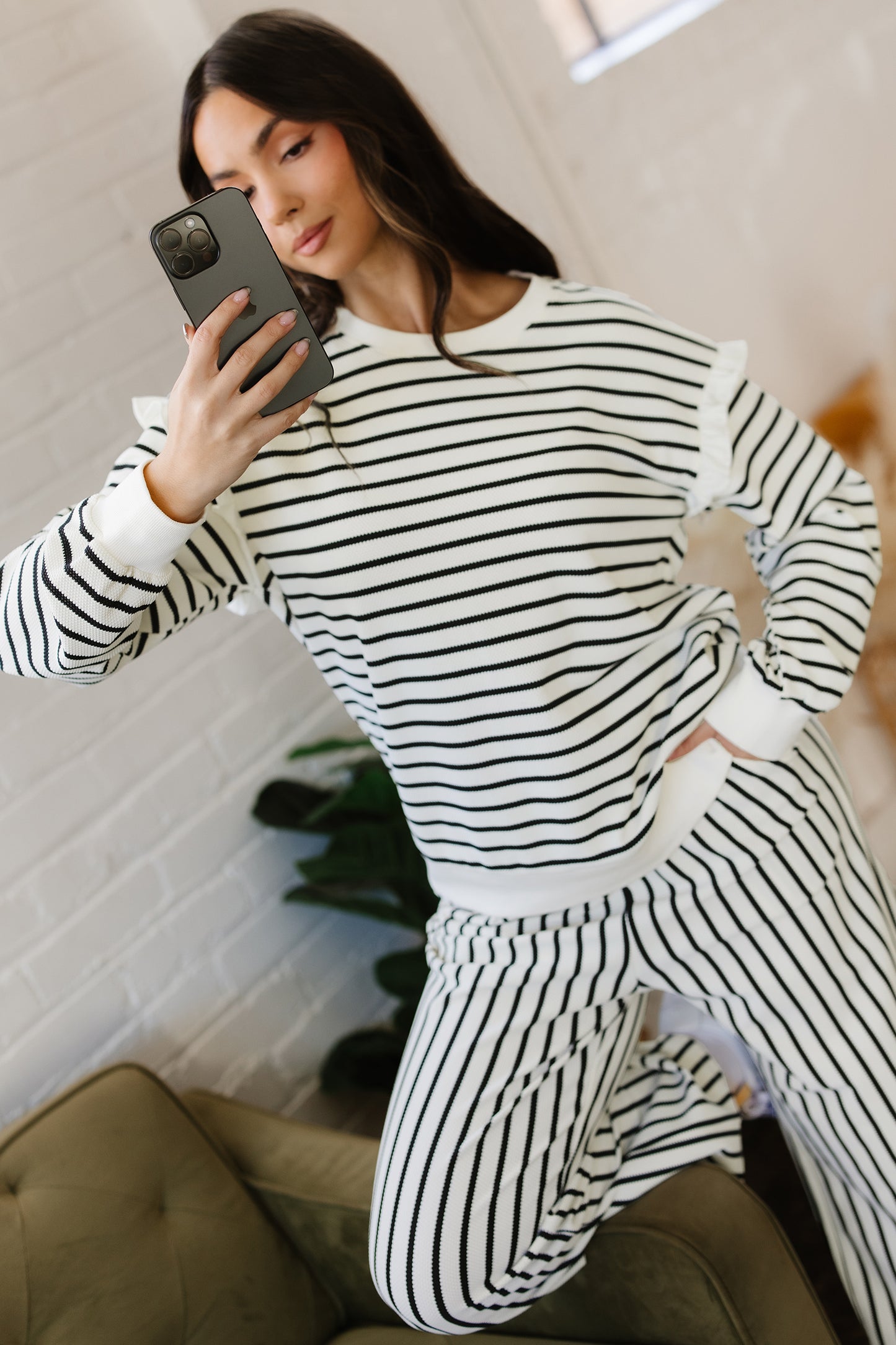Wasima Ruffle Trim Drawstring Set