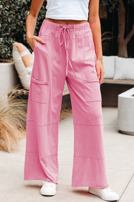 Ilham Bonbon Elastic Waist Cargo Pants