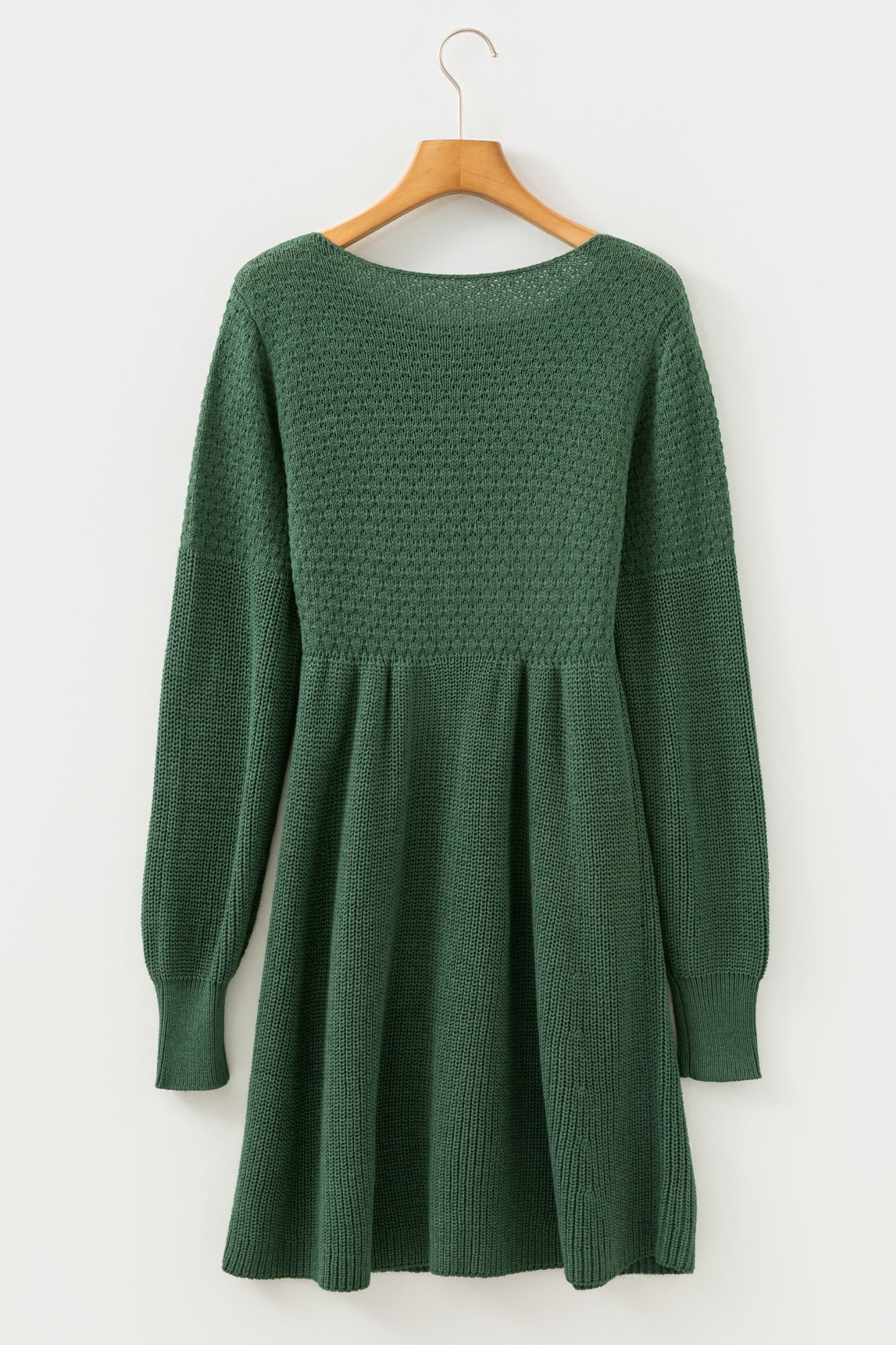 Zaina Lantern Sleeve Empire Waist Short Sweater Dress