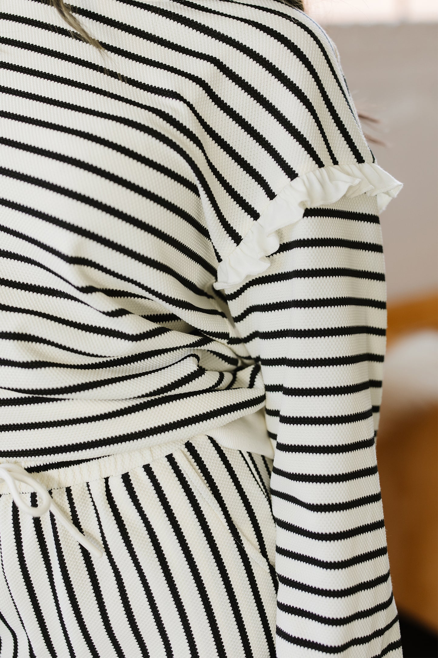 Wasima Ruffle Trim Drawstring Set