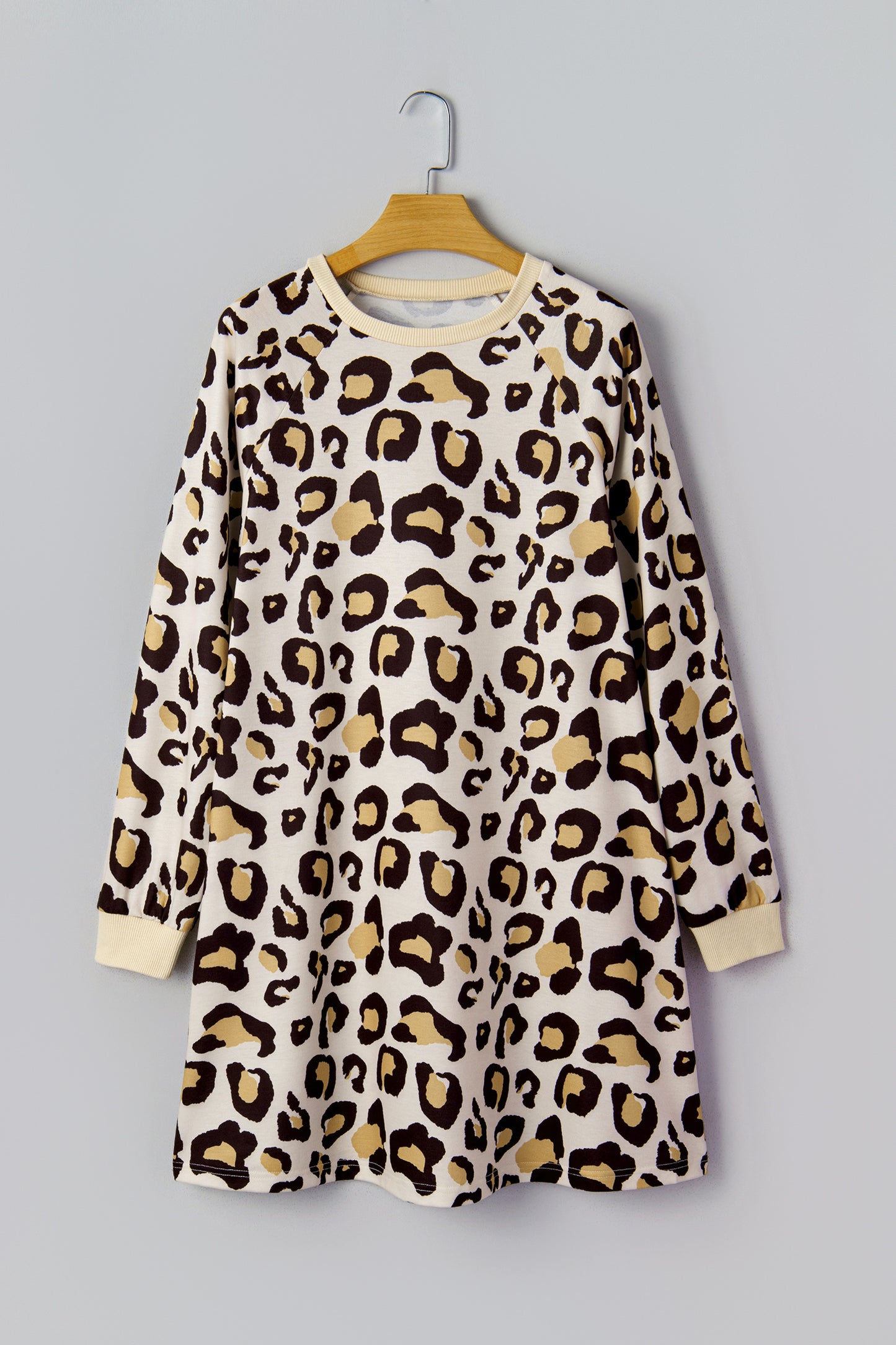 Hida Leopard T Shirt Dress with Pockets