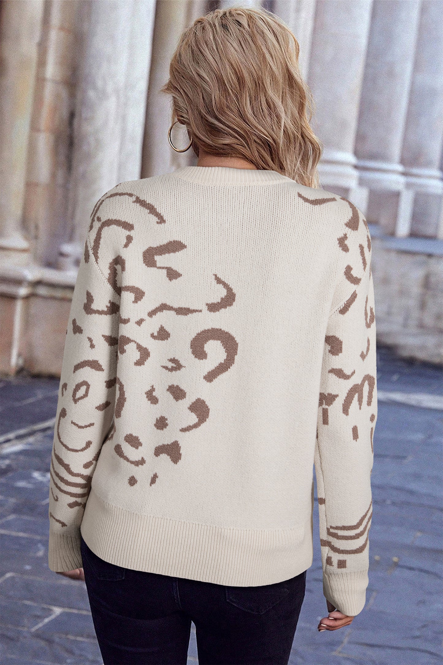 Zulfah Leopard Print Sweater