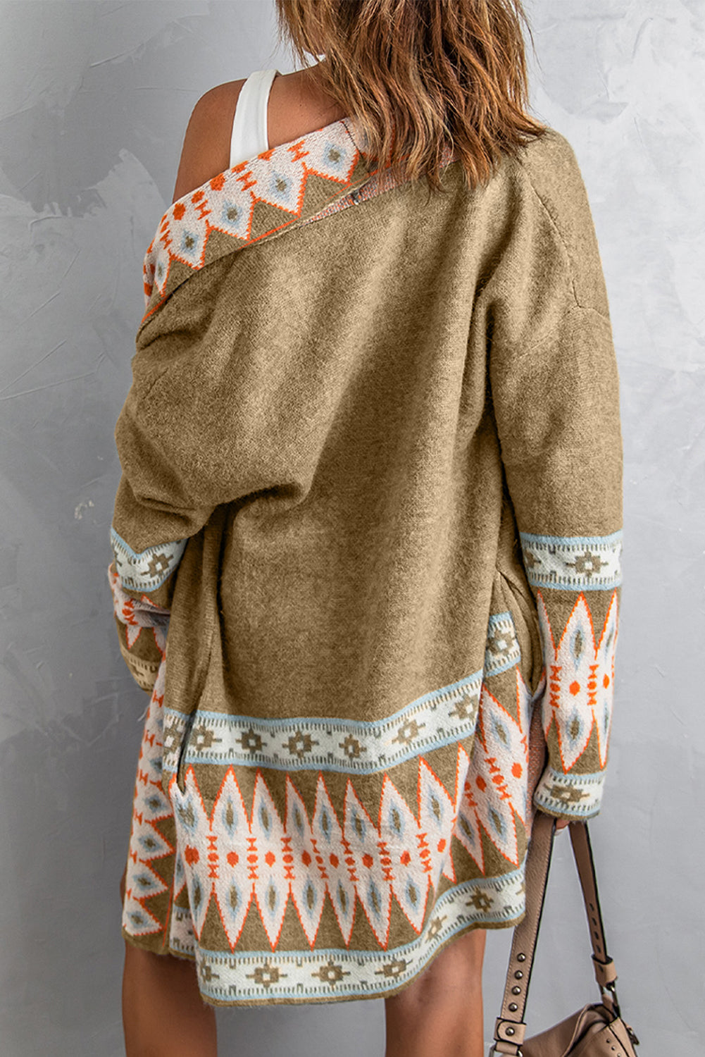 Karima Aztec Print Knitted Cardigan