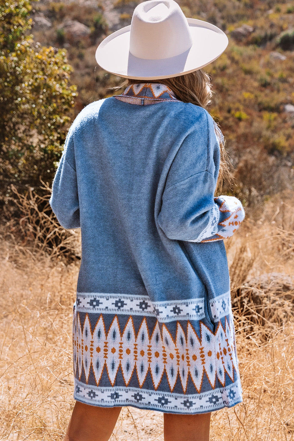 Karima Aztec Print Knitted Cardigan